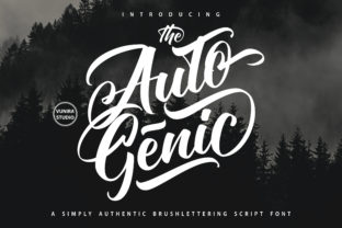 Autogenic: A Daring Script Handwritten Font for Crafters