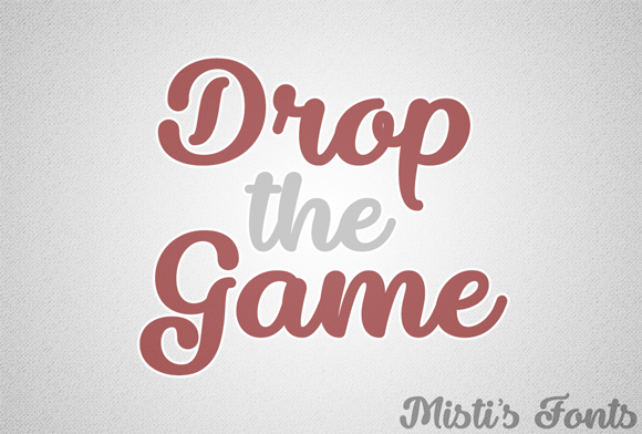 Drop the Game: A Bold Script Typeface for Marketers