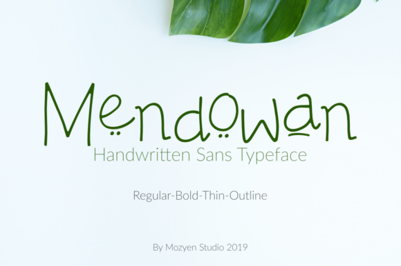 Mendowan Family: A Handwritten Font for Editors