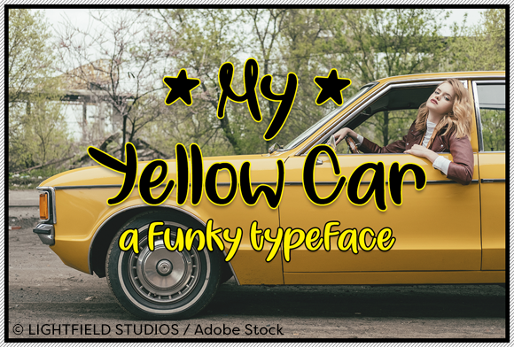 My Yellow Car: A Funky Handlettering Typeface for Makers