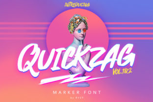 Quickzag: A Hand Drawn Marker Typeface for Makers